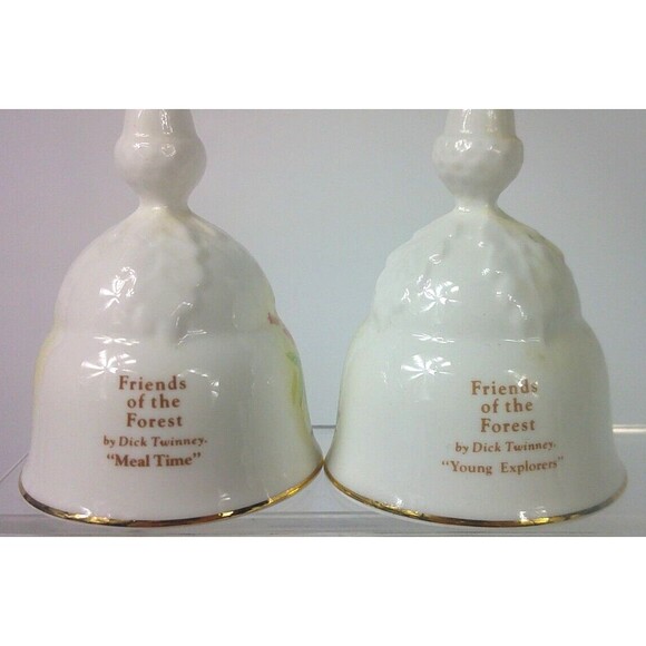 Vintage Oakley Friends of the Forest Fine Bone China Bells England Lot of 17 - Picture 11 of 16